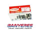 Kit tornillos titanio Mitani rueda trasera corona i disco para Montesa cota 4RT y cota 315R.