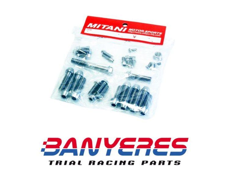 Kit leve forcella-manubrio Mitani in titanio complete per Montesa cota 4RT tutti gli anni e tutti i modelli.