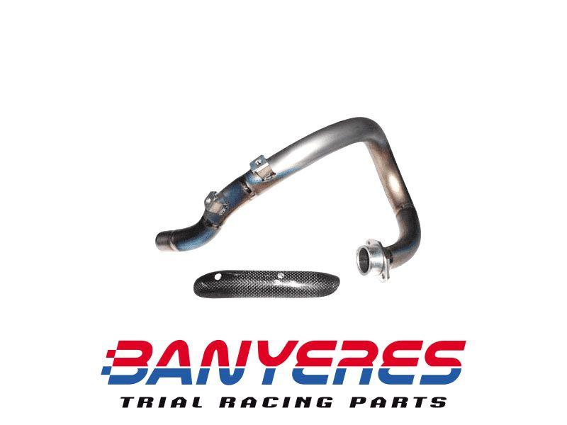 Scarico anteriore Mitani Scorpa YS 125 Yamaha in titanio con motore a 4 tempi. - immagine 2