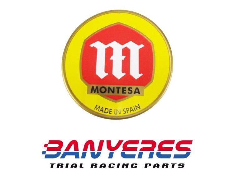 Placa xapa en alumini oficial Montesa logo clasico.Modelo 2.