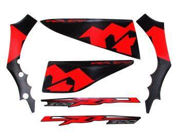 Kit completo di adesivi originali per chassis per Montesa 300RR anno 2018.