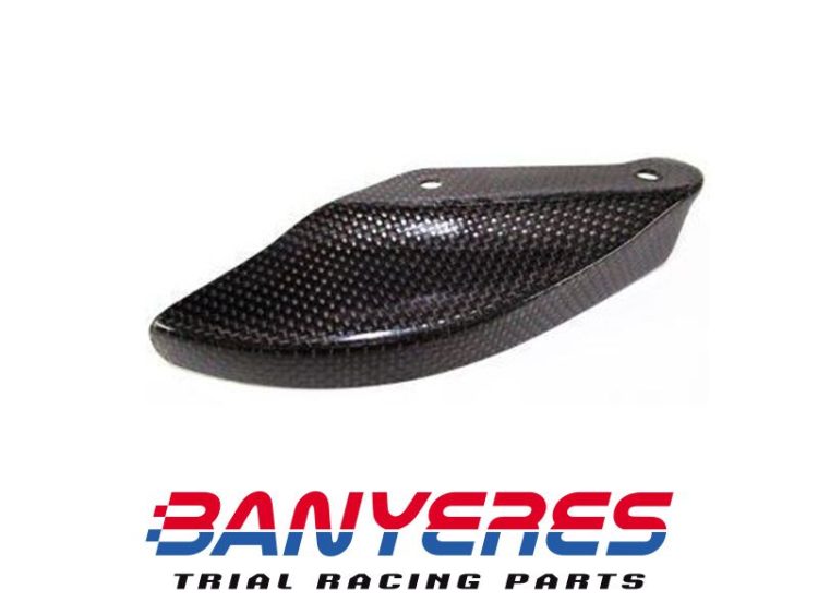 Carbon rear disc protector for AJP and Bracteck calipers universal made of Carbon Racing.