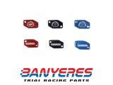 Tapa aluminio mecanizado para bomba de embrague Bractek ,colores azul, rojo ,negro.