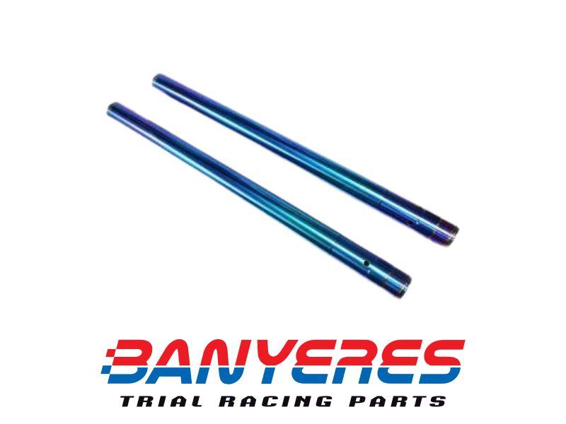 Kit 2 barras colores originales Showa 39mm horquilla derecha y izquierda tratamiento carbonitruro de titanio