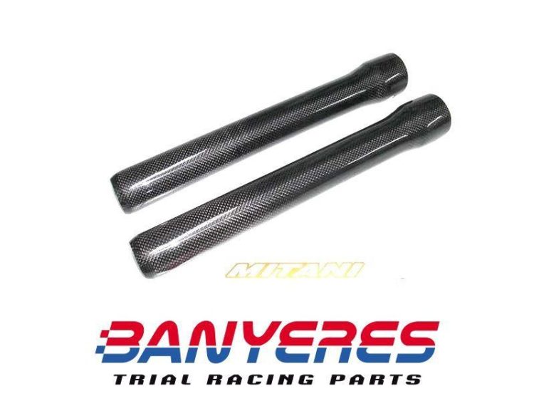 Black Mitani carbon protector for Tech aluminum or steel fork.