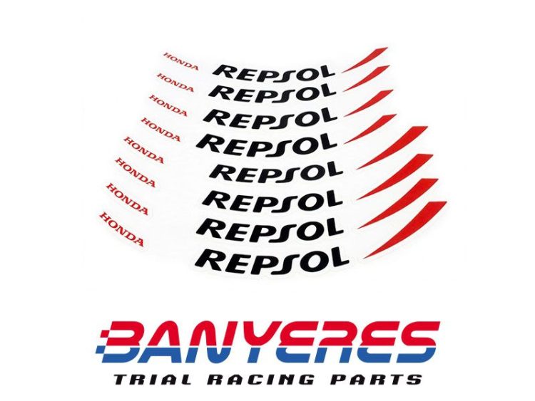 Kit adhesius originals llantes Honda Repsol Montesa cota 4RT any 2020.
