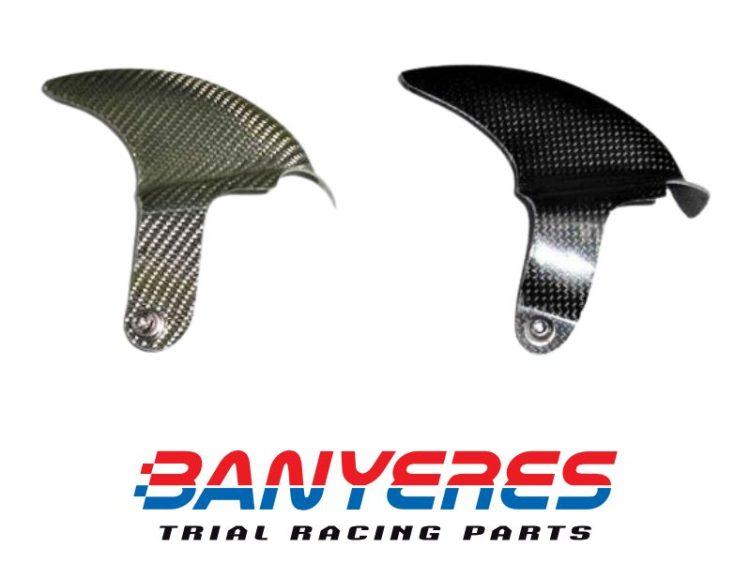 Pinza freno posteriore Mitani carbon ho texali protector AJP - Bractek, colore nero - bianco.