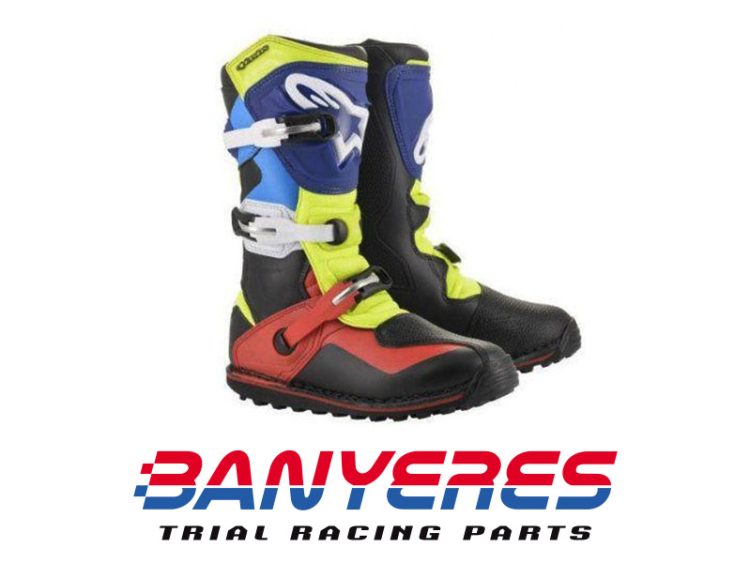 Stivali Alpinestars Trial Tech Tricolor, nuovi colori, tutte le taglie dal 5/38 al 11/45,5 . Non disponibile nelle taglie 9/43