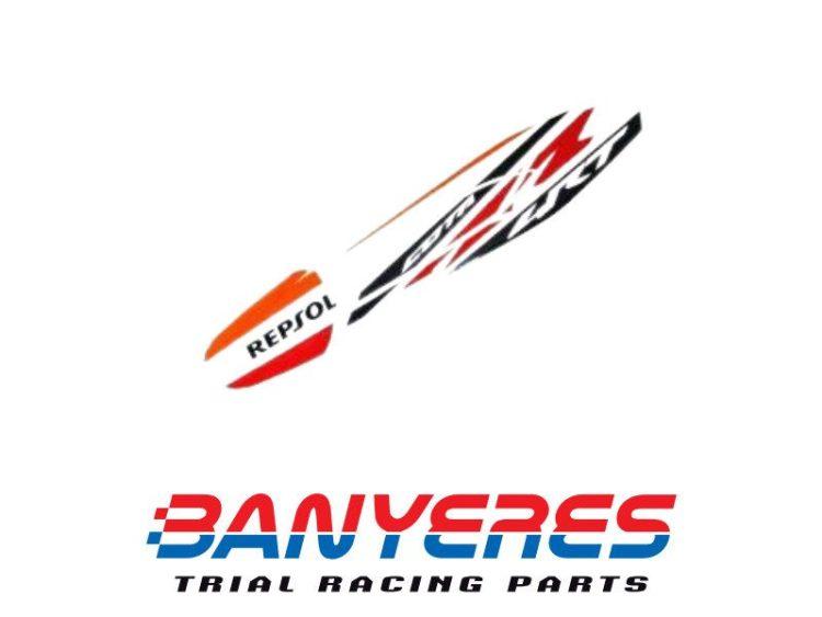 Adhesivos decoracion parte inferior guardabarros trasero de Montesa Repsol 2020 - 2025