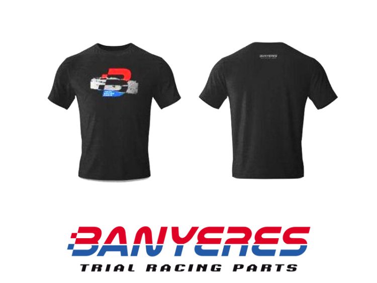 Samarreta estiu màniga curta negra logo nou JbanyeresParts talles XS-S-M-L-XL-2XL-3XL-4XL