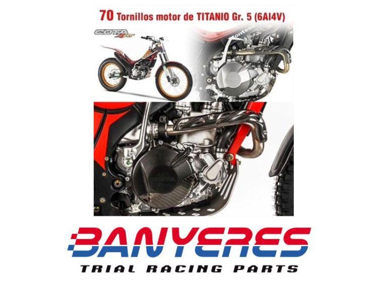 Kit de 70 tornillos de titanio para motor de Montesa Cota 4RT años 2005 - 2026