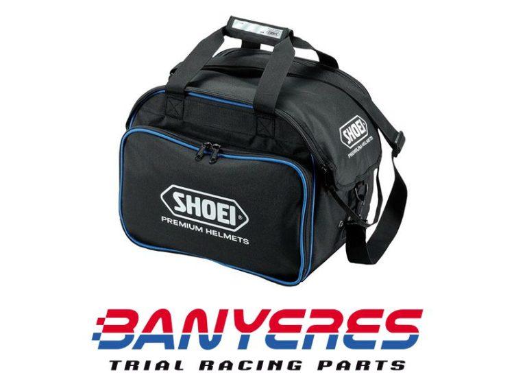 Bossa de viatge original Shoei per a cascos i compartiments per a guants, ulleres, mocadors de coll etc.