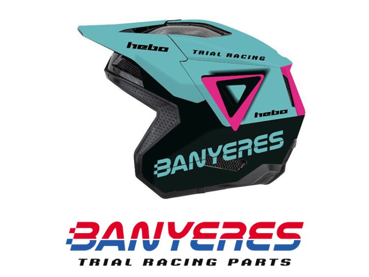 Casco Hebo HTR F02 Zone Pro JbanyereParts look turchese fucsia Montesa Cota 301RR 2026