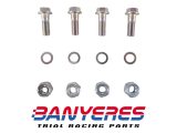 Tornillos arandelas tuercas con freno metalico para corona trasera 4 kit unidades tornillos original Montesa Honda