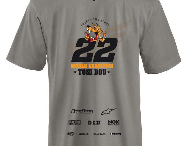 Samarreta Toni Bou campió del Món 2017 outdoor i 22 campionats. Talles M - L - X L - XXL.