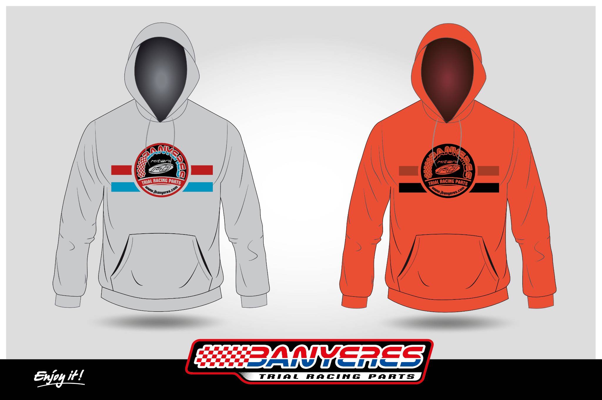 Dessuadora vermella JbanyeresParts talles: XS - S - M - L - XL - XXL - XXXL. - Imatge 2