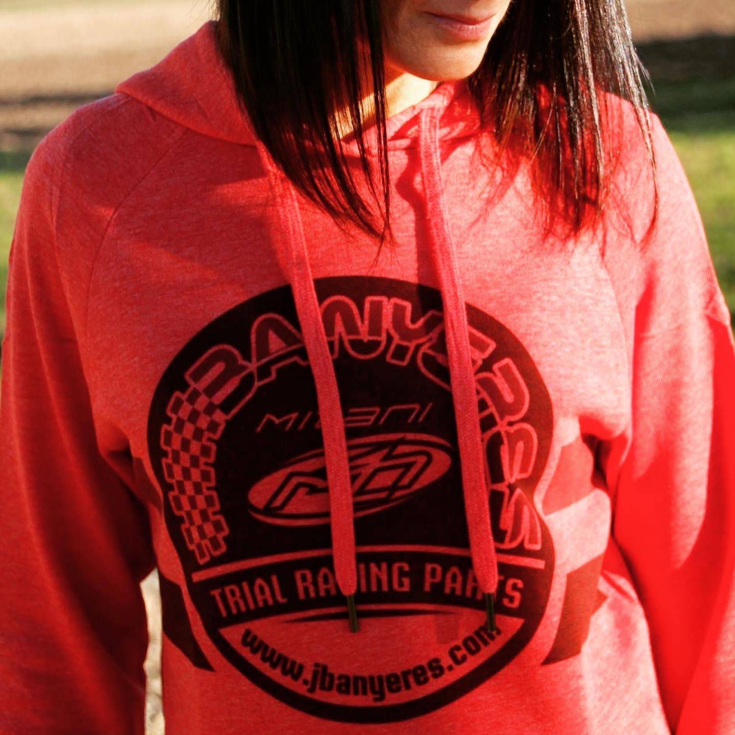 Dessuadora vermella JbanyeresParts talles: XS - S - M - L - XL - XXL - XXXL.