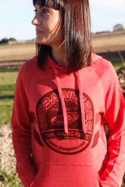 Dessuadora vermella JbanyeresParts talles: XS - S - M - L - XL - XXL - XXXL. - Imatge 4